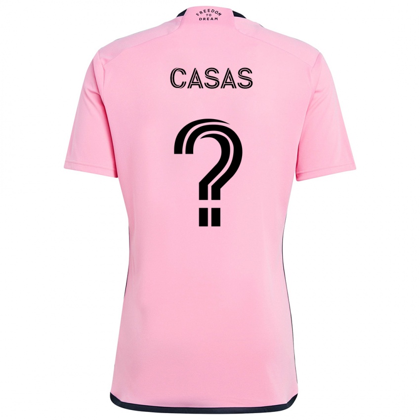 Niño Camiseta André Casas #0 Rosa 1ª Equipación 2024/25 La Camisa