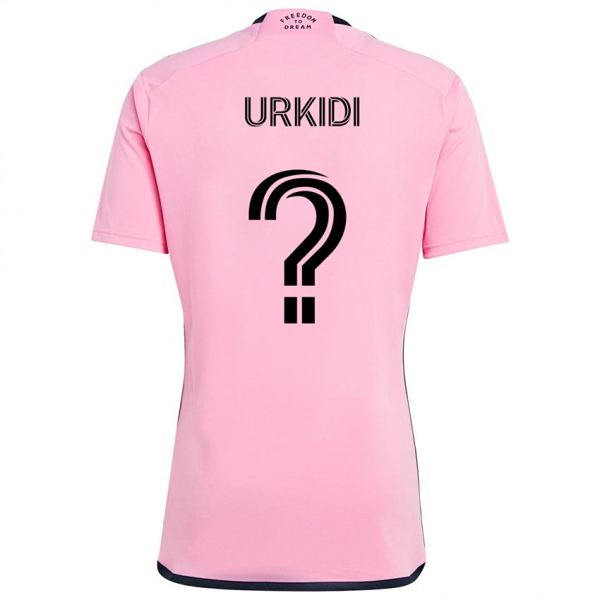 Niño Camiseta Ian Urkidi #0 Rosa 1ª Equipación 2024/25 La Camisa