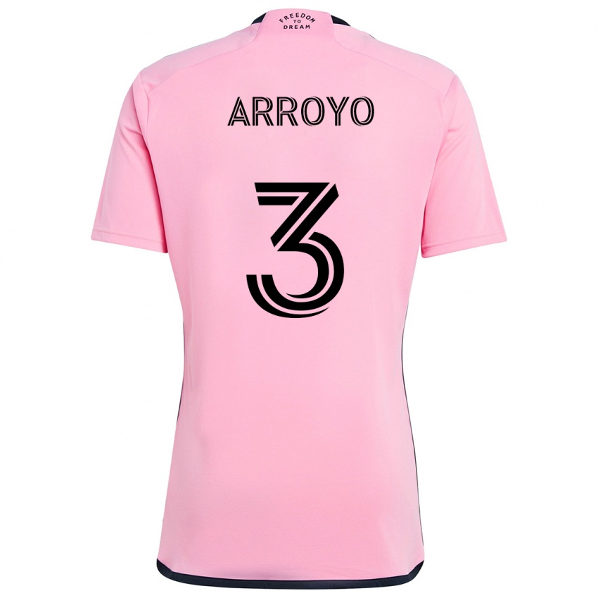 Niño Camiseta Dixon Arroyo #3 Rosa 1ª Equipación 2024/25 La Camisa