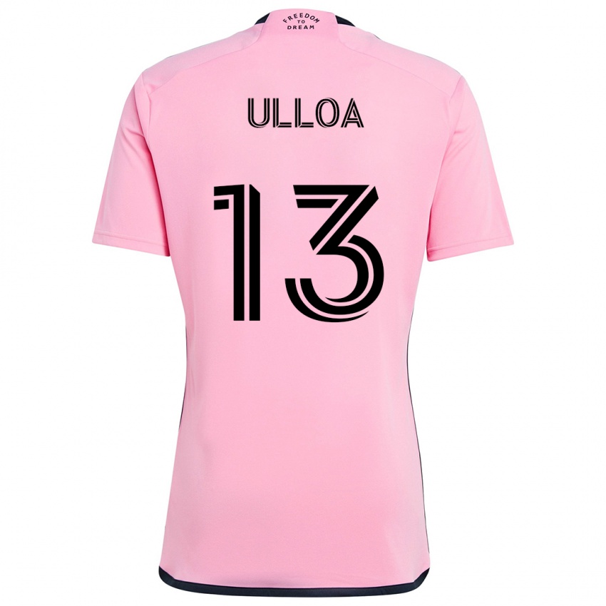 Niño Camiseta Víctor Ulloa #13 Rosa 1ª Equipación 2024/25 La Camisa