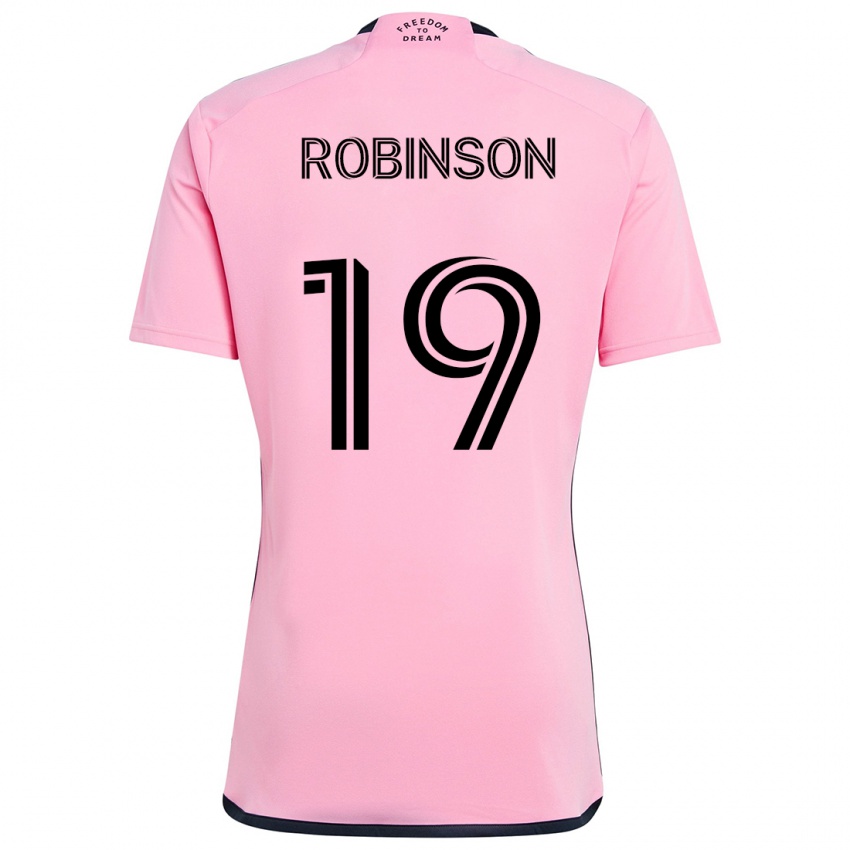 Niño Camiseta Robbie Robinson #19 Rosa 1ª Equipación 2024/25 La Camisa