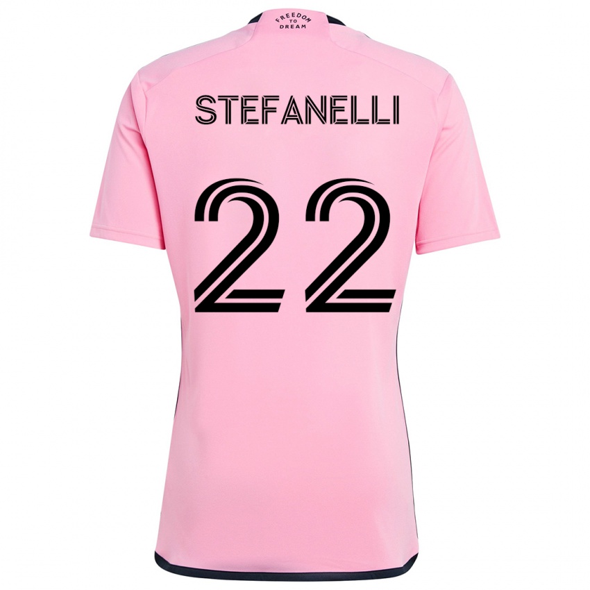 Niño Camiseta Nicolás Stefanelli #22 Rosa 1ª Equipación 2024/25 La Camisa