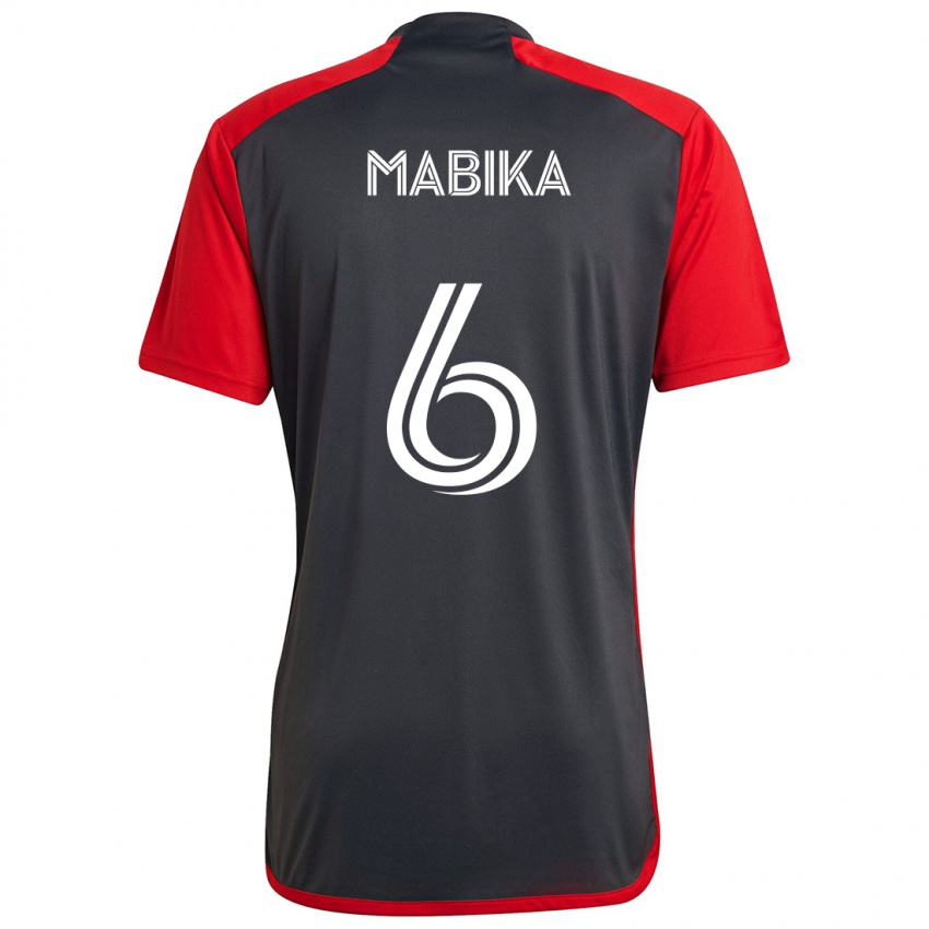 Niño Camiseta Aimé Mabika #6 Rojo Grayn 1ª Equipación 2024/25 La Camisa