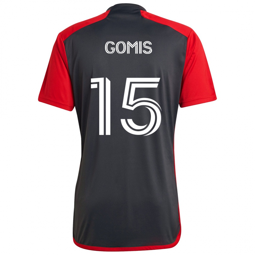 Niño Camiseta Nicksoen Gomis #15 Rojo Grayn 1ª Equipación 2024/25 La Camisa