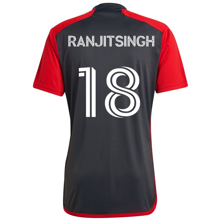 Niño Camiseta Greg Ranjitsingh #18 Rojo Grayn 1ª Equipación 2024/25 La Camisa