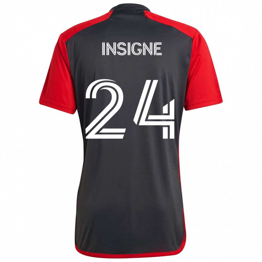 Niño Camiseta Lorenzo Insigne #24 Rojo Grayn 1ª Equipación 2024/25 La Camisa