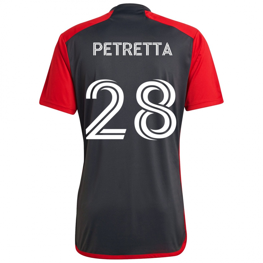 Niño Camiseta Raoul Petretta #28 Rojo Grayn 1ª Equipación 2024/25 La Camisa