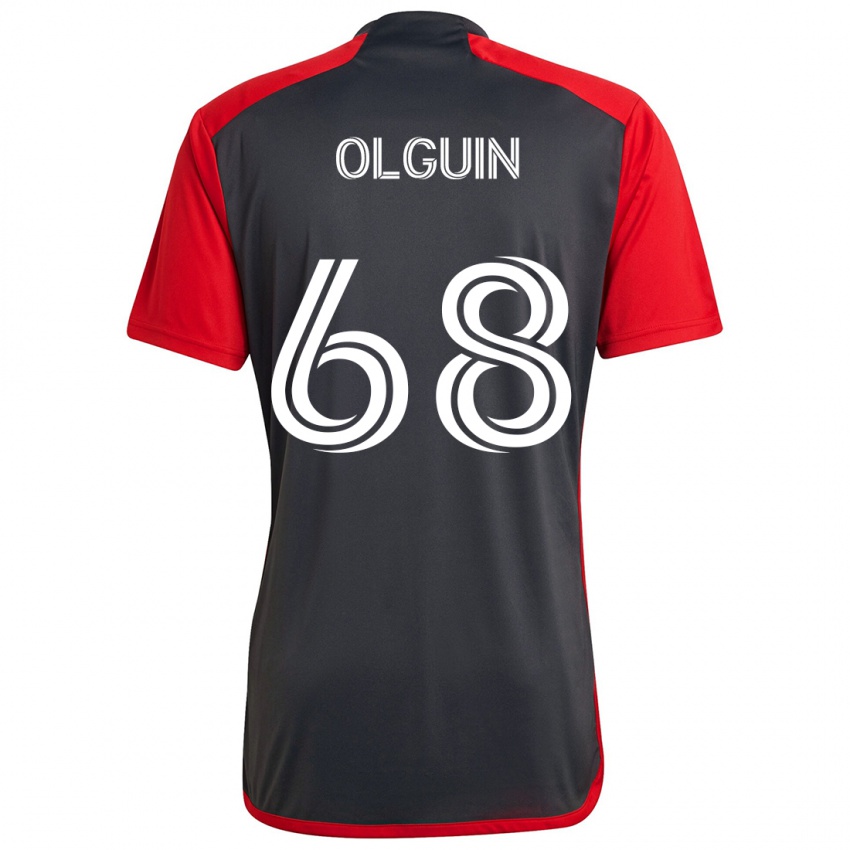 Niño Camiseta Lucas Olguin #68 Rojo Grayn 1ª Equipación 2024/25 La Camisa