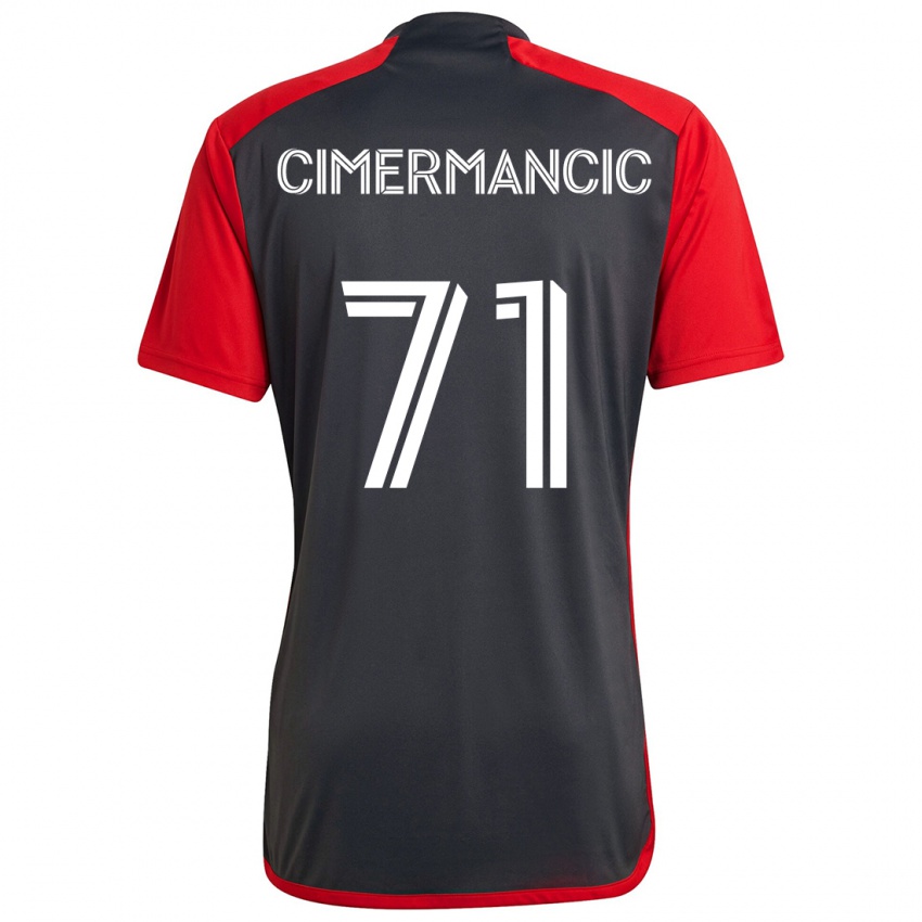 Niño Camiseta Markus Cimermancic #71 Rojo Grayn 1ª Equipación 2024/25 La Camisa