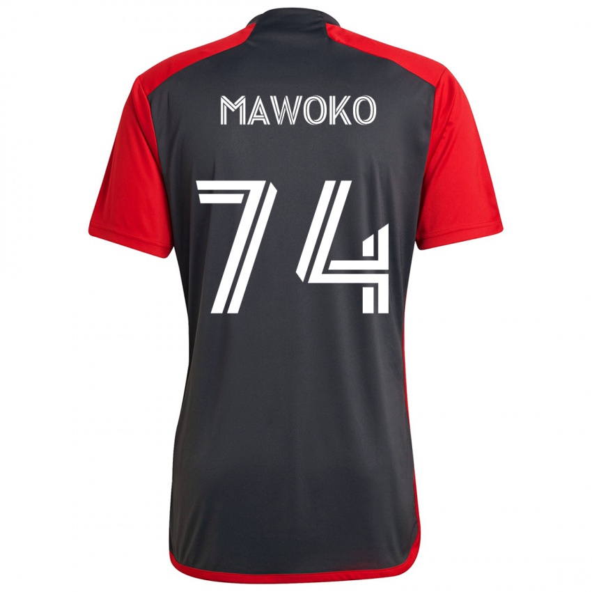 Niño Camiseta Kundai Mawoko #74 Rojo Grayn 1ª Equipación 2024/25 La Camisa