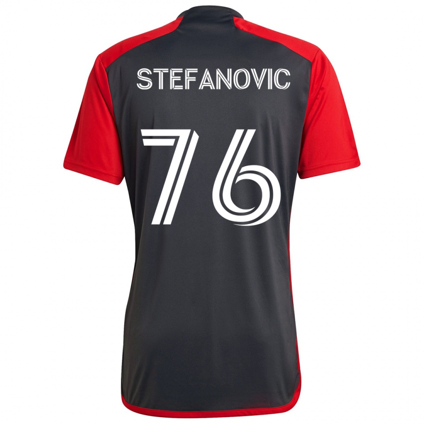 Niño Camiseta Lazar Stefanovic #76 Rojo Grayn 1ª Equipación 2024/25 La Camisa