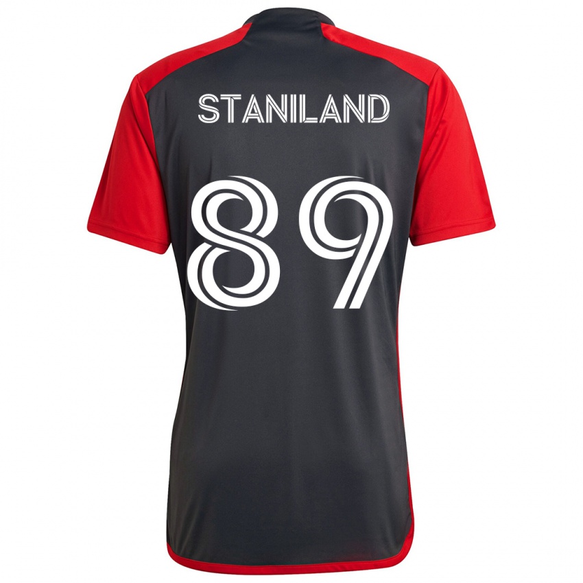 Niño Camiseta Charlie Staniland #89 Rojo Grayn 1ª Equipación 2024/25 La Camisa