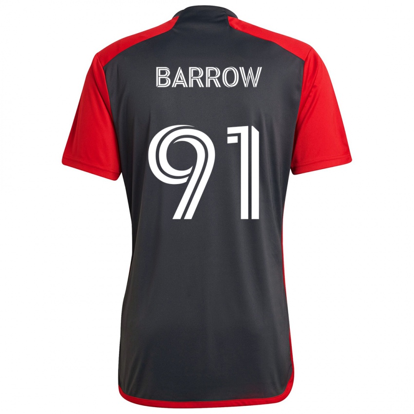 Niño Camiseta Dékwon Barrow #91 Rojo Grayn 1ª Equipación 2024/25 La Camisa