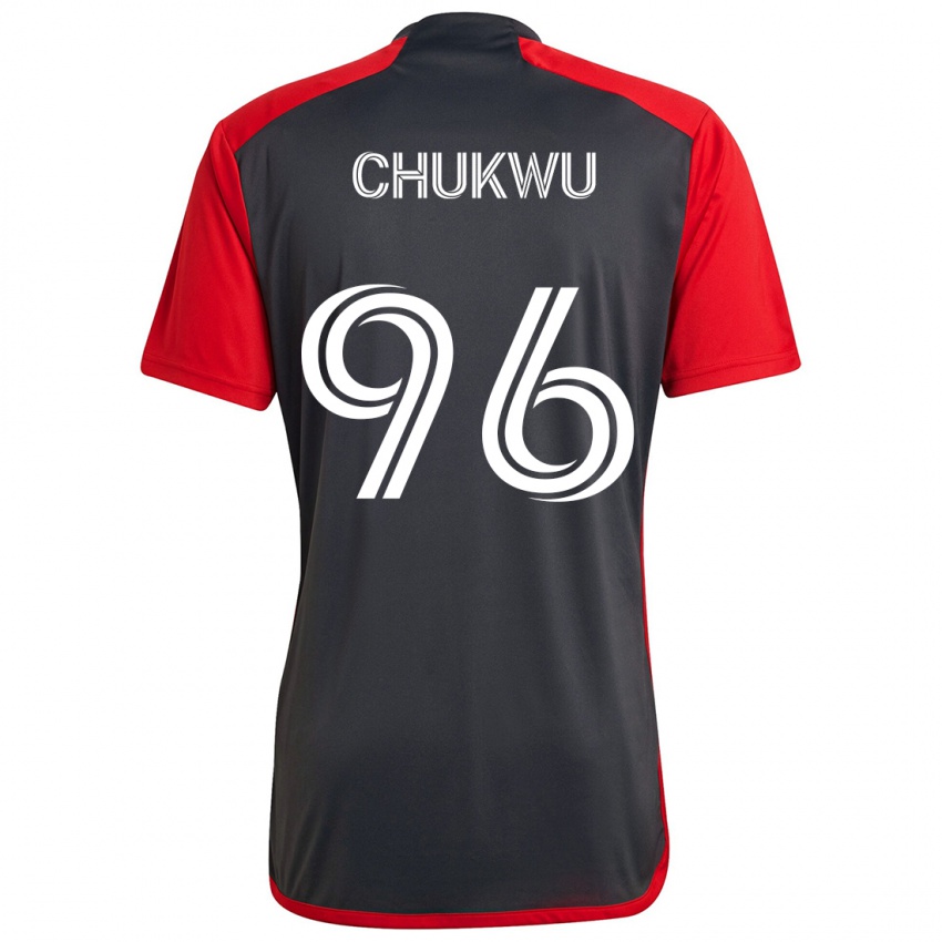 Niño Camiseta Richard Chukwu #96 Rojo Grayn 1ª Equipación 2024/25 La Camisa