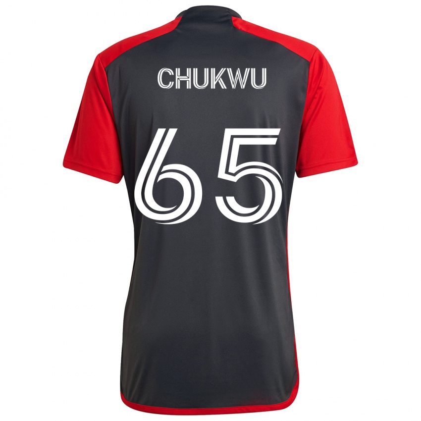 Niño Camiseta Joses Chukwu #65 Rojo Grayn 1ª Equipación 2024/25 La Camisa