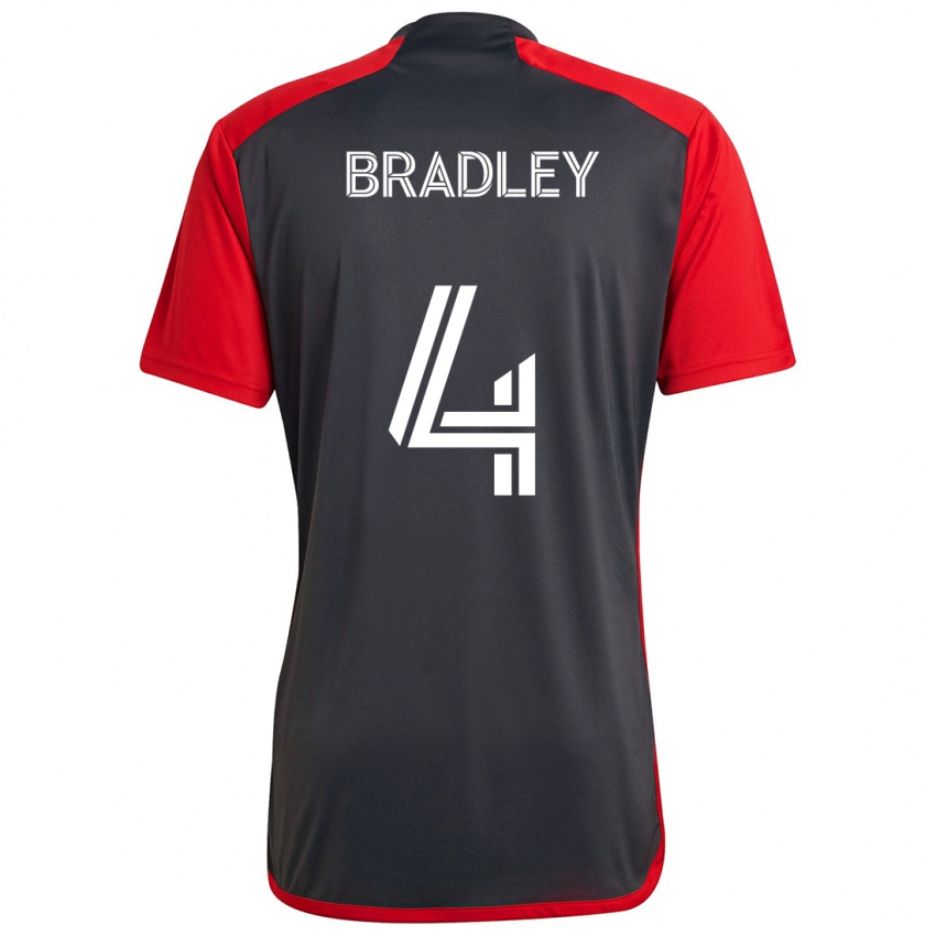 Niño Camiseta Michael Bradley #4 Rojo Grayn 1ª Equipación 2024/25 La Camisa