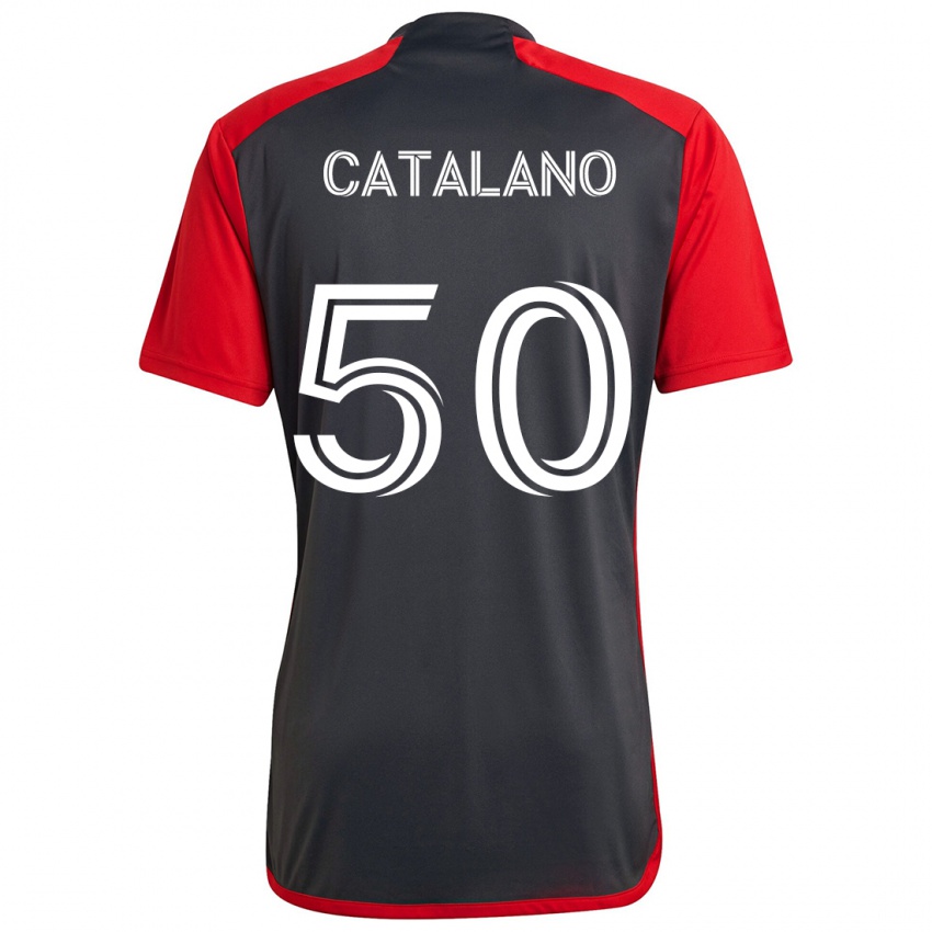 Niño Camiseta Gianluca Catalano #50 Rojo Grayn 1ª Equipación 2024/25 La Camisa