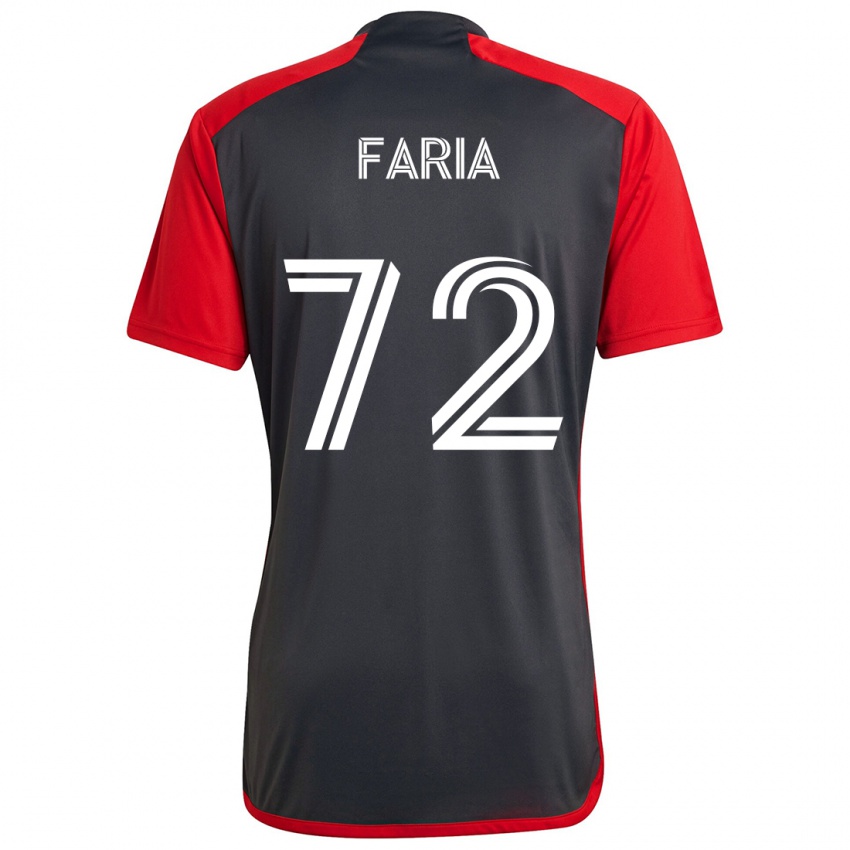 Niño Camiseta Jordan Faria #72 Rojo Grayn 1ª Equipación 2024/25 La Camisa