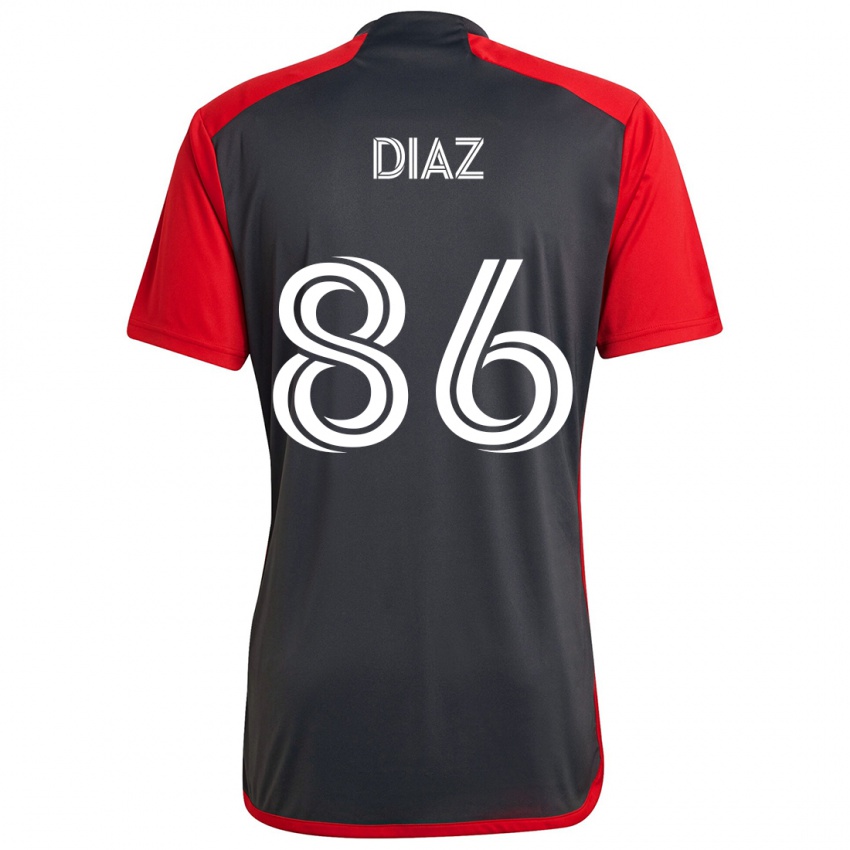 Niño Camiseta Alec Díaz #86 Rojo Grayn 1ª Equipación 2024/25 La Camisa