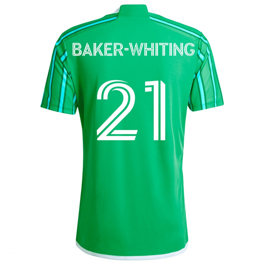 Niño Camiseta Reed Baker-Whiting #21 Verde Blanco 1ª Equipación 2024/25 La Camisa