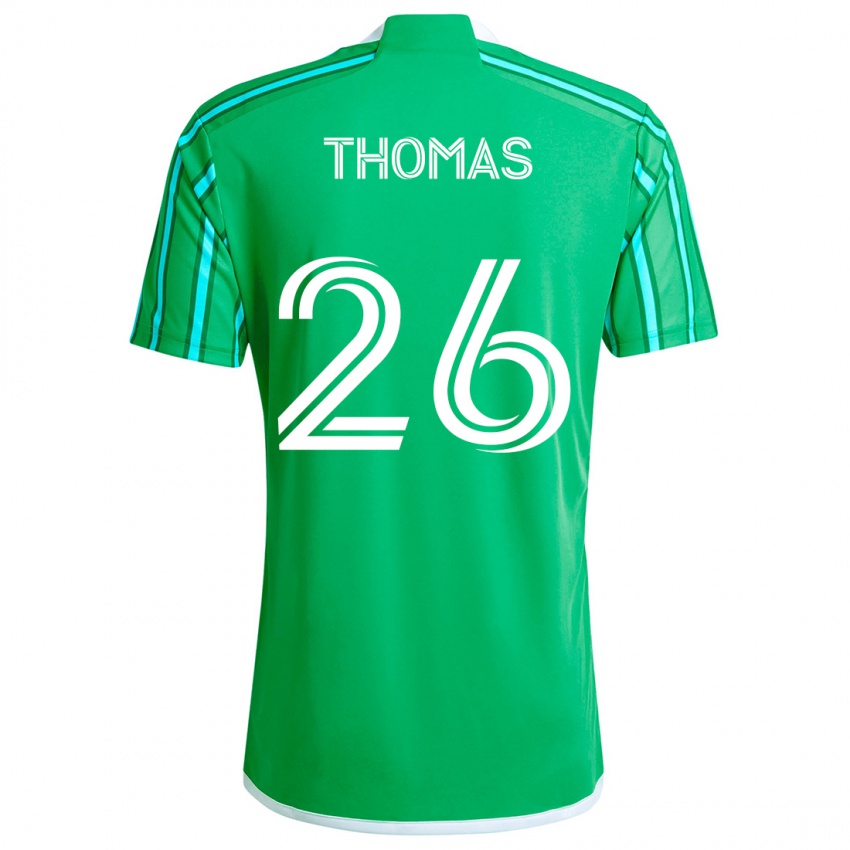 Niño Camiseta Andrew Thomas #26 Verde Blanco 1ª Equipación 2024/25 La Camisa