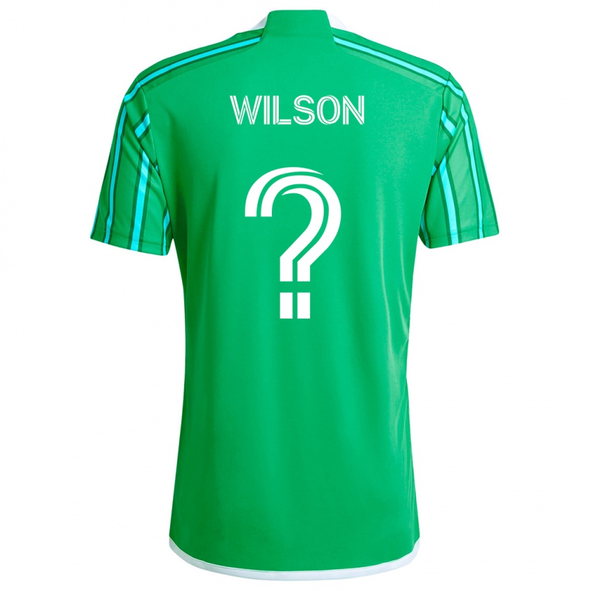 Niño Camiseta Trevor Wilson #0 Verde Blanco 1ª Equipación 2024/25 La Camisa