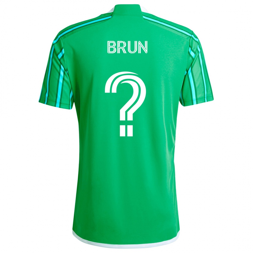 Niño Camiseta Shaun Brun #0 Verde Blanco 1ª Equipación 2024/25 La Camisa