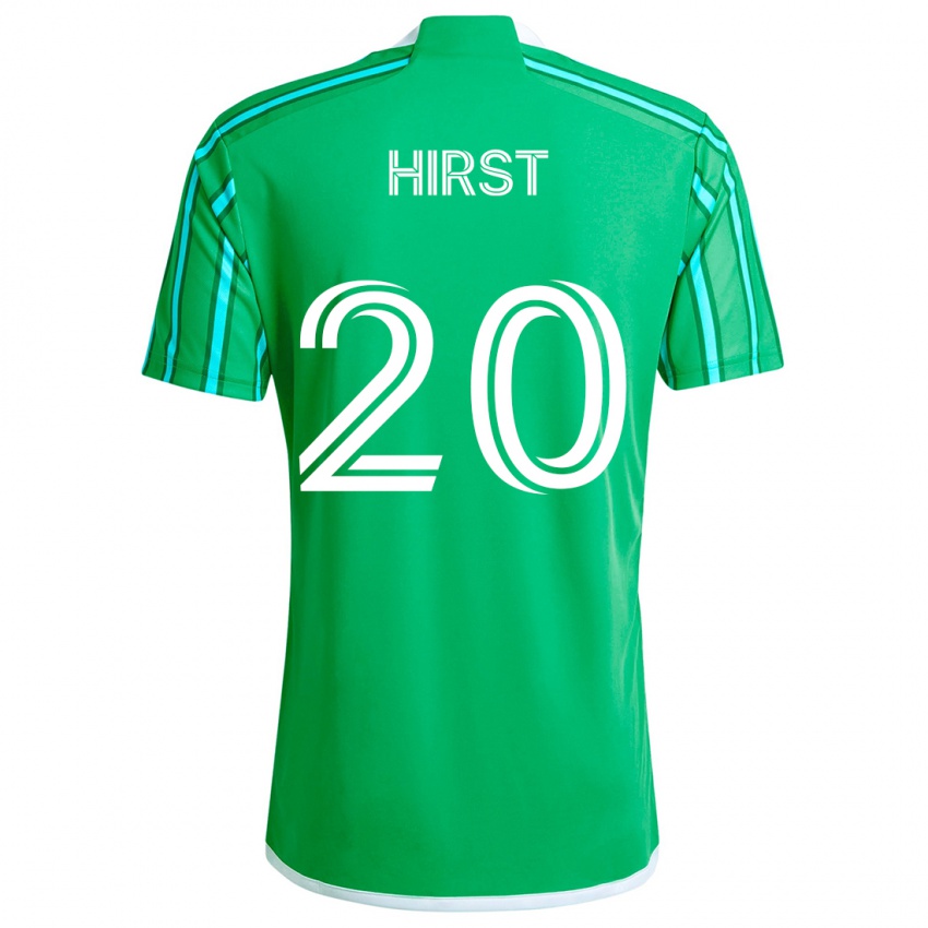 Niño Camiseta Sophie Hirst #20 Verde Blanco 1ª Equipación 2024/25 La Camisa