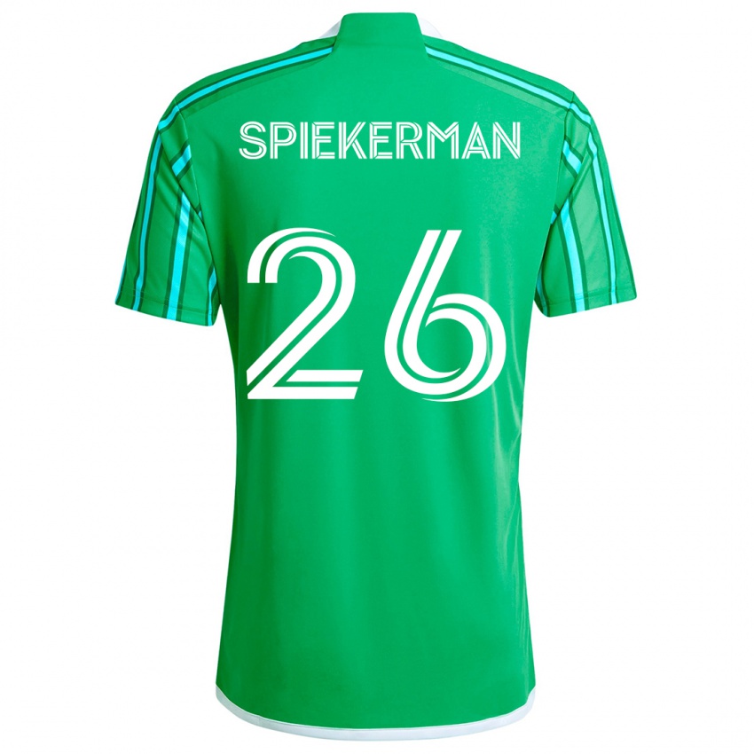 Niño Camiseta Stephanie Spiekerman #26 Verde Blanco 1ª Equipación 2024/25 La Camisa