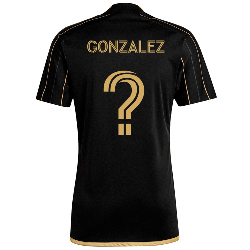 Niño Camiseta Mario González #0 Oro Negro 1ª Equipación 2024/25 La Camisa