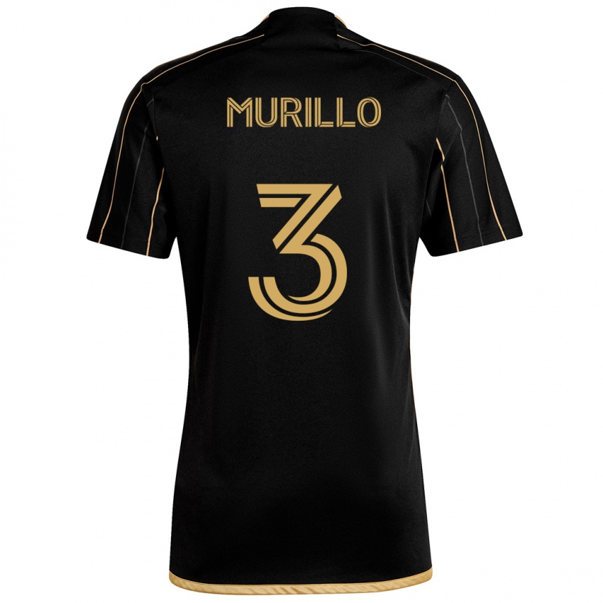 Niño Camiseta Jesús Murillo #3 Oro Negro 1ª Equipación 2024/25 La Camisa