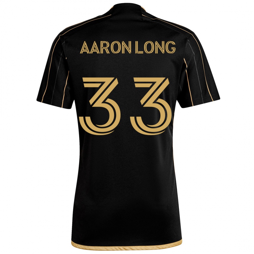 Niño Camiseta Aaron Long #33 Oro Negro 1ª Equipación 2024/25 La Camisa