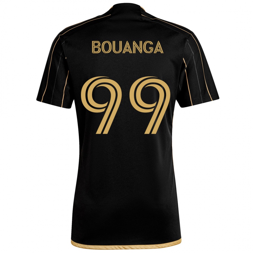 Niño Camiseta Denis Bouanga #99 Oro Negro 1ª Equipación 2024/25 La Camisa