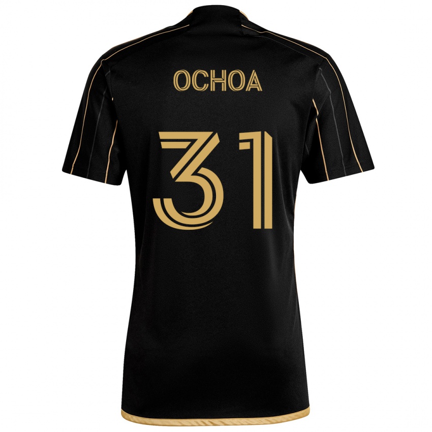 Niño Camiseta David Ochoa #31 Oro Negro 1ª Equipación 2024/25 La Camisa