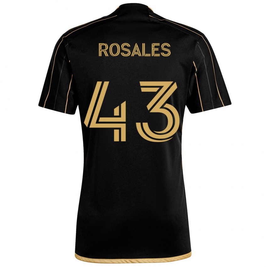 Niño Camiseta Diego Rosales #43 Oro Negro 1ª Equipación 2024/25 La Camisa