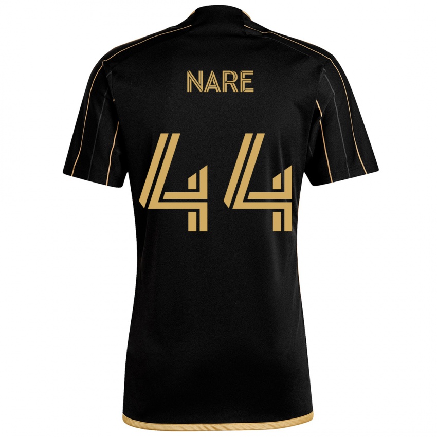 Niño Camiseta Thabo Nare #44 Oro Negro 1ª Equipación 2024/25 La Camisa