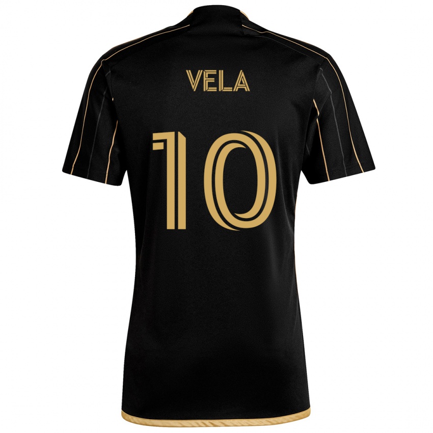 Niño Camiseta Carlos Vela #10 Oro Negro 1ª Equipación 2024/25 La Camisa