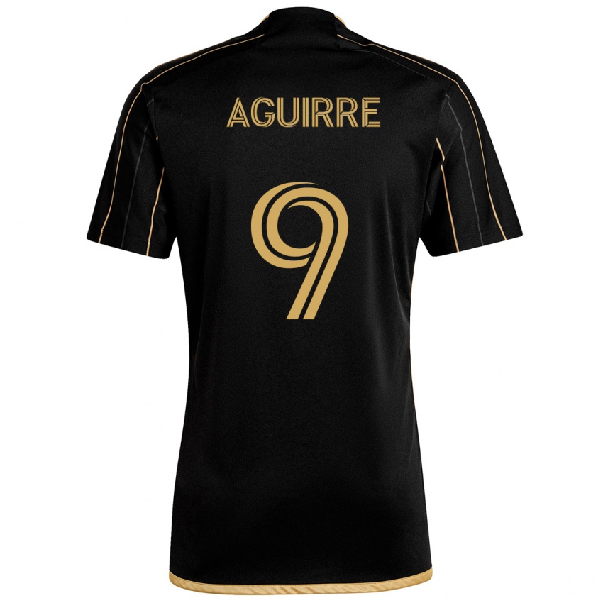 Niño Camiseta Dustin Aguirre #9 Oro Negro 1ª Equipación 2024/25 La Camisa