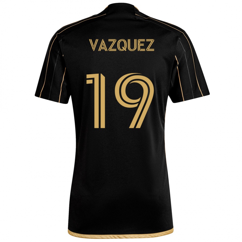 Niño Camiseta Favian Vazquez #19 Oro Negro 1ª Equipación 2024/25 La Camisa