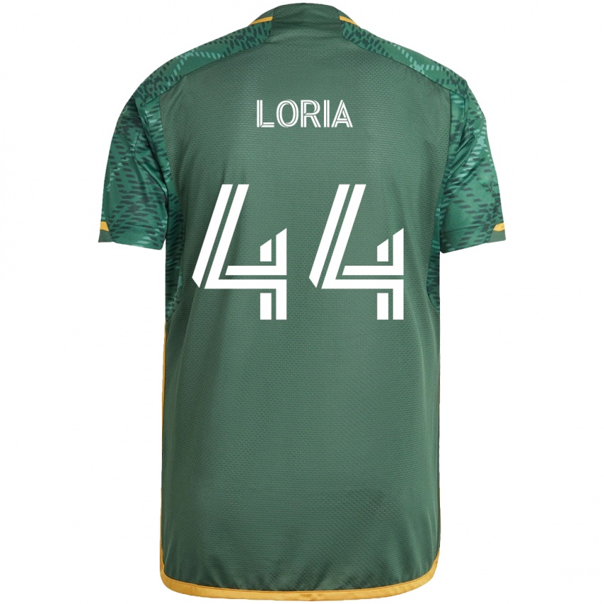 Niño Camiseta Marvin Loría #44 Verde Naranja 1ª Equipación 2024/25 La Camisa