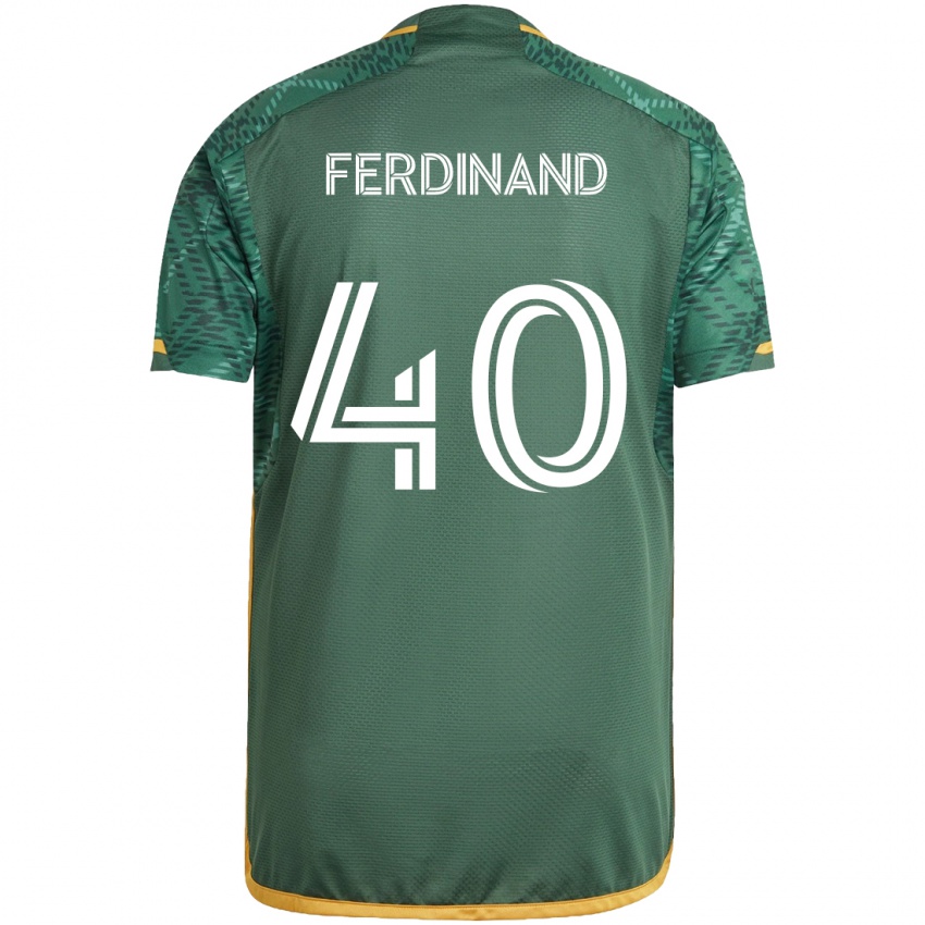 Niño Camiseta Keesean Ferdinand #40 Verde Naranja 1ª Equipación 2024/25 La Camisa