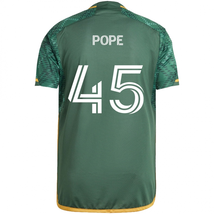 Niño Camiseta Blake Pope #45 Verde Naranja 1ª Equipación 2024/25 La Camisa