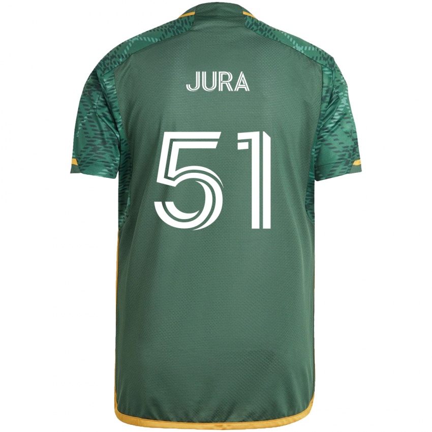 Niño Camiseta Sawyer Jura #51 Verde Naranja 1ª Equipación 2024/25 La Camisa