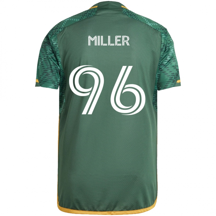 Niño Camiseta Carver Miller #96 Verde Naranja 1ª Equipación 2024/25 La Camisa