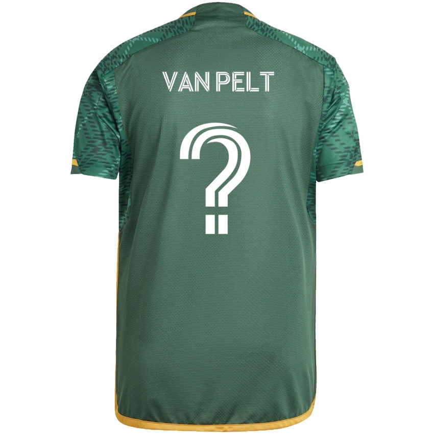 Niño Camiseta Kennan Van Pelt #0 Verde Naranja 1ª Equipación 2024/25 La Camisa