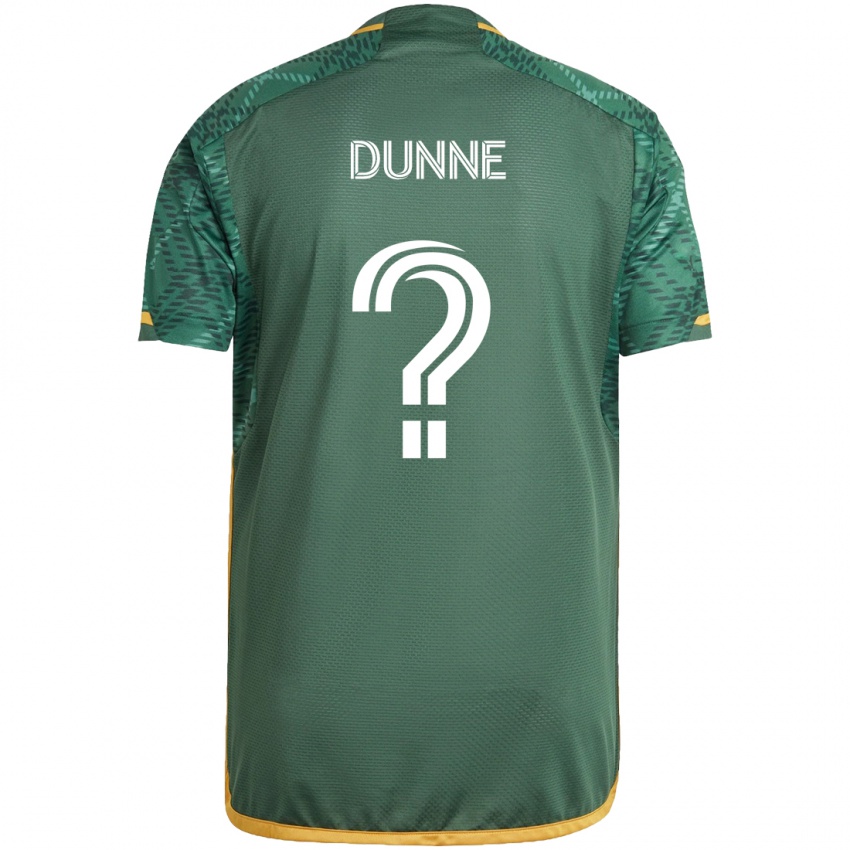 Niño Camiseta Michael Dunne #0 Verde Naranja 1ª Equipación 2024/25 La Camisa