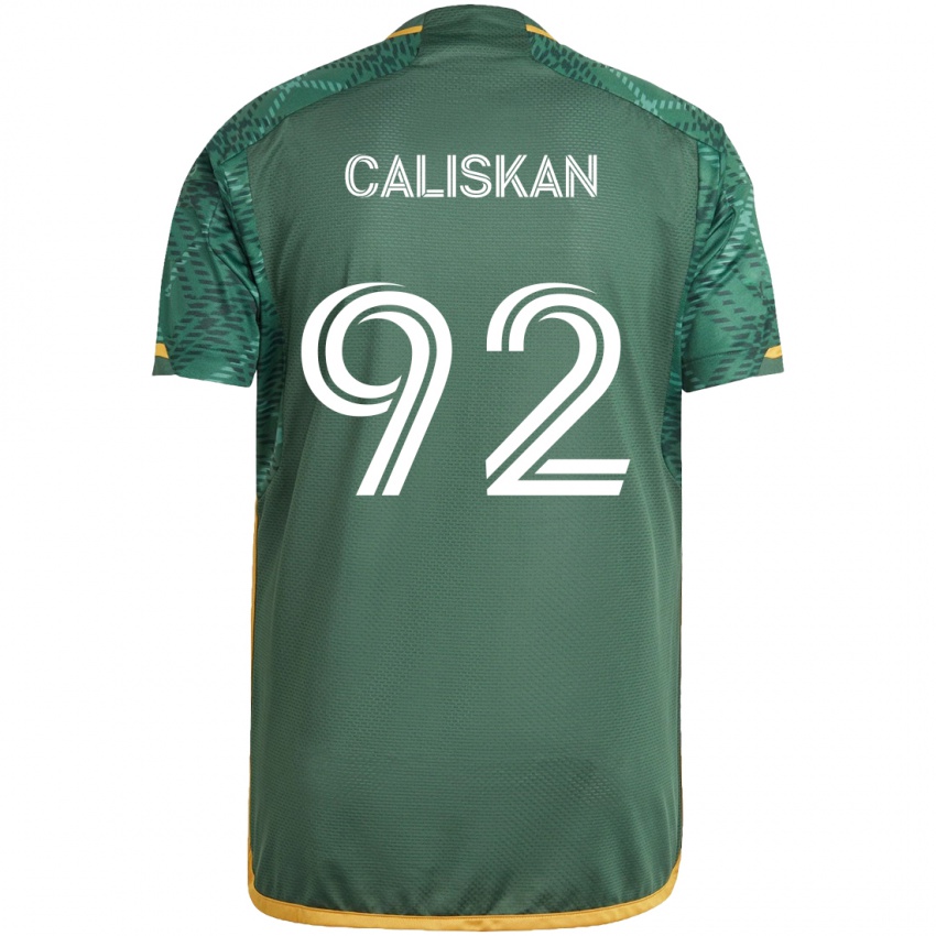 Niño Camiseta Noel Caliskan #92 Verde Naranja 1ª Equipación 2024/25 La Camisa