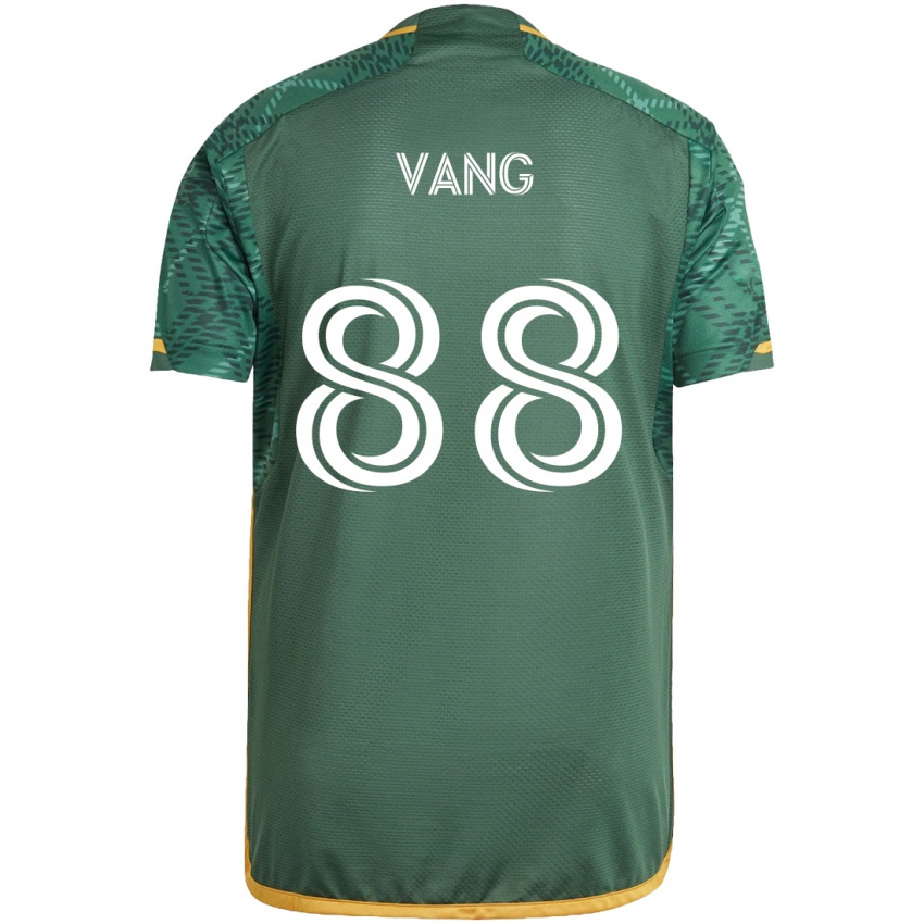 Niño Camiseta Michael Vang #88 Verde Naranja 1ª Equipación 2024/25 La Camisa