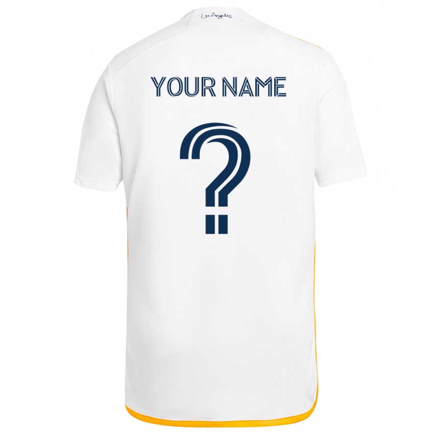 Niño Camiseta Ihren Namen #0 Blanco Amarillo 1ª Equipación 2024/25 La Camisa