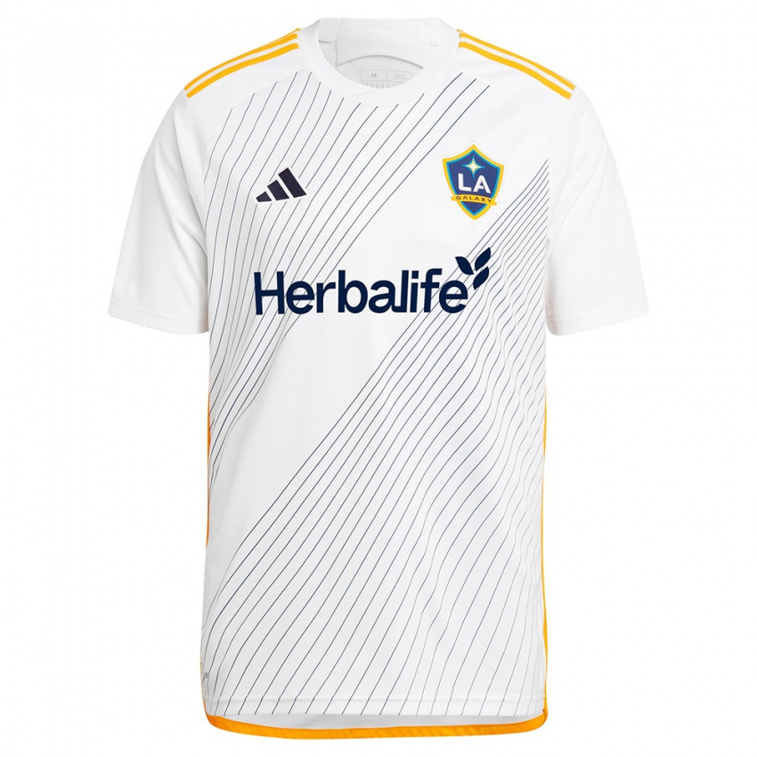 Niño Camiseta Julián Aude #3 Blanco Amarillo 1ª Equipación 2024/25 La Camisa